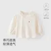 Roupas de Bebê Menina Outono Inverno Camada Base Veludo Macio Classe A Pode Ser Usado Fora Roupas de Outono Menina Bebê Doce Top de Renda