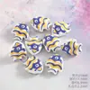 Acessórios de Contas Cerâmicas de Peixes Tropicais Pintados à Mão Desenho Animado Transfronteiriço Pacote de Materiais para Pulseira de Joias DIY Contas Soltas de Peixes do Oceano
