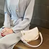 Pago de pedido Nueva Fuente Fábrica Bolso Mujer Moda Retro Lona Diseño de Nicho Cadena de Hombro Única Bolso de Mano para Debajo del Brazo