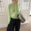 Zhengqi Roupas Especiais/ Nova Coleção Outono-Inverno 2026: Suéter Exquisitamente Trabalhado em Tricô com Fio Fancy, Curto, de Caimento Solto, Gola Redonda, em Estilo Relaxado