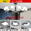 Iluminación protectora de espectro completo, araña de cristal grande y lujosa para sala de estar y comedor, elegante luz de techo inteligente, jade de cristal