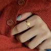 Anillo de Mahjong Qian Duoduo para mujer, estilo vintage, antiguo y afortunado, de nicho, con diseño moderno y distintivo, anillo para el dedo índice.