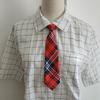 Estudiante niños grandes hip hop tierra fresco corto pequeño corbata clásico cuadros escoceses unisex camisa combinable divertida