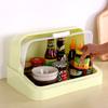 Portavasos de Agua para Cocina, Bandeja de Drenaje para Vasos, Caja Organizadora tipo Rack, Caja a Prueba de Polvo con Tapa, Colgador Creativo para el Hogar