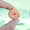 Llavero Colgante Bolsa de Espíritu de Montaña de Latón Imitación Bagua Gradiente de Lluvia Colgante Bagua para Oreja Dinero Llavero de Coche Colgante de Bolsa