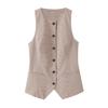 Comercio Exterior Transfronterizo Estilo Americano Primavera y Otoño Nuevo Estilo Europeo y Americano Chaleco de Cuadros para Mujer Ropa de Abrigo para Mujer