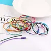 Anel de Arame Pintado com Spray Colorido Chaveiro de Parafuso Giratório Etiqueta DIY Chaveiro de Bolsa Cordão Acessórios de Joia