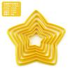 Amor 3D estrella de cinco puntas flor cortador molde set galleta pastel azúcar fruta horneado DIY