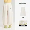 Pantalones Infantiles Pudding Haru Modelo Nuevo Primavera 2026 Bordado de Pony Pantalones Casuales Pantalones Largos Rectos Sueltos para Niñas
