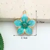 Série de Flores de Cinco Pétalas com Gradiente Transfronteiriço, Acessórios para Joias DIY, Joias DIY Feitas à Mão de Alto Valor, Acessórios para Joias DIY com Gotejamento de Óleo
