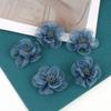 Flor de tela estilo coreano diy hecha a mano flor de seda organza gasa flor de hilo accesorios de ropa accesorios para el cabello zapatos accesorios de flores