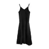 Elegante vestido camisola de longitud media para mujer, otoño 2026, diseño francés, color liso, falda plisada de línea A