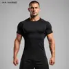 Ropa Deportiva Transfronteriza para Hombre, Camiseta Deportiva de Verano de Alta Elasticidad, Transpirable y de Secado Rápido, Mallas Deportivas de Manga Corta para Baloncesto y Running Amazon
