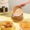 Papel Especial para Freidora de Aire Almohadilla de Papel Grado Alimenticio Almohadilla de Papel Absorbente de Aceite Papel para Hornear Papel para Hornear Doméstico Papel de Aceite de Silicona Bandeja de Papel Redonda