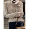 Camisa Base Feminina Gola Redonda, Novo Suéter Soltinho para Primavera, Outono e Inverno, Suéter Emagrecedor, Estilo Europeu, Peça de Tricô Macia e de Alta Qualidade