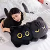 Almofada Grande de Gato Preto Boneca Grande Boneca Almofada Meninos e Meninas Dormindo Boneca Longa Brinquedo de Pelúcia com Pernas de Clipe