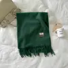Cachecol de Comércio Exterior Cor Sólida Feminino Imitação de Caxemira Outono e Inverno Novo Cachecol Quente de Comprimento Médio Grande Xale Atacado