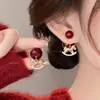 Pendientes de Caballo Rojo del Año Zodiacal 2026 para Mujer, Artículo Caliente de Otoño e Invierno, Pendientes Exquisitos con un Toque de Lujo Ligero y de Gama Alta, Pendientes Muy Hermosos