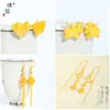 Pendientes de Mariposa con Corte de Escama de Dragón Color Oro Arena Mismo Estilo de Puzuo Gold Shop para Mujer, Pendientes Dulces de Borla de Mariposa Pequeña