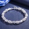 Pulsera de cuentas de Buda para mujer, de cobre puro, chapada en oro, con cuentas de arena clara y sólida, cadena de cuentas ligeras para mujer.
