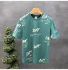 Camiseta de Manga Corta de Seda de Hielo para Hombre 2025 Verano Moda Casual Top Fresco Ropa Estilo Hong Kong Cuello Redondo Camiseta Holgada para Jóvenes