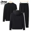 2026 Nuevo Estilo Sudadera de Cuello Redondo para Hombre Estilo Primavera y Otoño Talla Grande Deportiva Casual Sudadera Chaqueta Pantalones Conjunto de Tres Piezas