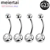 F136 Aleación de Titanio Circonita Piercing en el Ombligo Anillo para el Ombligo Joyería para Piercings Corporales para Personas con Estilo