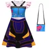 Grupo de Chicas Nuevo Estilo Transfronterizo Zoe Cosplay Vestido de Seda de Leche con Mangas Volantes para Niñas 26196
