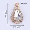 Novo Pingente Criativo de Pedra Preciosa de Cristal Gota d'Água Acessórios DIY Material Liga Galvanizada Pulseira Colar Brincos Pendurados Individuais