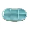 Pastillero de 6 compartimentos mañana, mediodía, tarde, dispensador pequeño de pastillas para 7 días, pastillero semanal portátil, organizador de pastillas