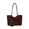Bolso Tote Tejido de Textura Vintage de Nicho Bolso de Mano de Alta Gama Gran Capacidad para el Trabajo y los Viajes Diarios Bolso de Hombro Único Bolso de Axila
