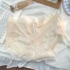 Cueca Feminina Plus Size Sem Costura de Seda Gelo Ultrafina Cintura Média Virilha de Algodão Antibacteriana Renda Roupa Íntima para Meninas 100,00kg