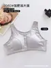 Sujetador Inalámbrico de Talla Grande con Cierre Frontal de Comercio Exterior, Transpirable, Amigable con la Piel, Cómodo, Absorbente de Sudor, Ropa Interior de Algodón Puro para Mujeres de Mediana Edad y Mayores