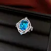Brincos de Anel Aberto Quadrados de Zircônia Vintage Moda Estilo da Corte Anel para Dedo Indicador Conjunto de Design de Luxo Leve de Alta Qualidade