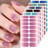Zhengxiang Cross-border Novo Gradiente Nail Art Adesivos Impermeáveis Europeus e Americanos Internet Vermelho Ins Película de Esmalte Adesivos Atacado para Comércio Exterior