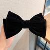 Pinza para el pelo de terciopelo con doble capa y lazo grande, pinza de resorte, accesorio para el pelo de lazo para mujer, versión coreana, artículo de moda