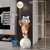 Lâmpada de projeção de estrelas astronauta sala de estar grandes ornamentos de chão armário de TV sofá decorações de inauguração de casa