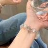 Pulseira Borboleta Cristal Olho de Gato Douyin Feminina Design de Nicho Ins Pulseira Luar Cinza Pulseira DIY Presente Estudante