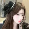 Acessório de Cabeça Lolita Doce Clipe de Chapéu Orelha de Coelho Estilo Gótico Clipe de Cabelo Subcultura Lolita Acessório de Cabelo Clipe de Cabelo Chapéu de Cartola com Renda