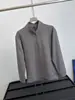 Sudadera Térmica Cálida de Manga Larga para Hombre, Cuello Alto, Media Cremallera, Cuadros Ultra Finos, Versátil, Casual, para Viajes Urbanos en Otoño/Invierno
