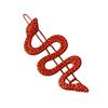Horquilla de serpiente roja de diamante rojo para año nuevo, horquilla de serpiente roja, clip lateral para este año de vida, horquilla rota de alto nivel que combina con todo, accesorios para el cabello