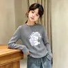 Ropa de Felpa de Otoño para Niñas Cálida de Invierno Otoño 2026 Nueva Camiseta Básica de Manga Larga para Niña Casual Cuello Redondo Moderna