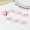 Tiktok popular artesanal esculpida acessórios para unhas 10mm luminoso seco rosa resina acessórios para unhas atacado