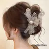Nuevo clip de tiburón 2026 para otoño e invierno, pinza para el cabello de gran tamaño de alta gama para mujeres con cabello abundante, con diseño de lazo