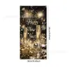Cubierta de Puerta para Fiesta de Fin de Año 2027 Decoración de Puerta de Año Nuevo Tela Colgante Tela de Fondo Impresa Pancarta de Año Nuevo