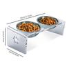 Comedero acrílico para mascotas, soporte para comida para gatos, mesa de comedor, protección cervical, soporte para comedero individual y doble.