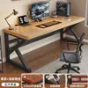 Mesa de Computador de Madeira Maciça, Mesa de Escritório para Desktop, Mesa Longa, Mesa Simples, Mesa para Estudante, Quarto de Casa, Mesa para Jogos, Bancada