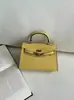Bolsa 2026 Nuevo Estilo de Moda Segunda Generación Bolso Kelly 22cm Hebilla Plateada Primavera Verano Sentido de Alta Gama Bolso para Mujer Hombro Único Cruzado de Hombro Bolso de Mano
