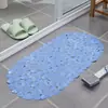 Alfombrilla Antideslizante de PVC Lisa Ovalada Forma de Gota de Agua para Baño, para Personas Mayores y Niños, Adecuada para Baño, Regadera, Tina y Baño