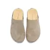 Versión de Zapatillas Muller de Piel de Vaca Importada de Un Pedal y Medias Zapatillas de Piel de Vaca Ternera Baotou Bucken Zapatillas Perezosas para Pareja